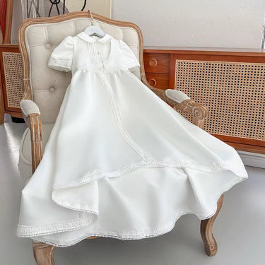 Alessio Mikado Christening Gown Set for Boys – Made to Order (AB017) - Flower Girl Dress - Aylu Bebe
