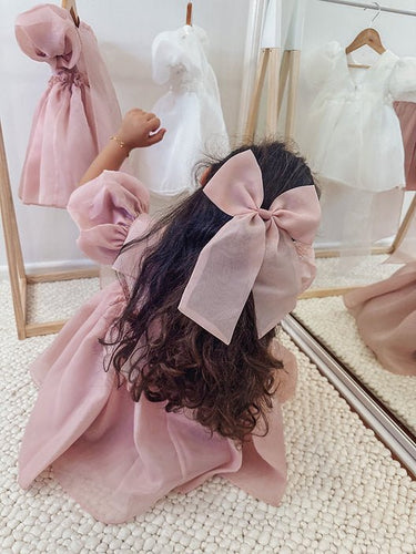 Amara Hair Clip - Pink - Flower Girl Dress - Aylu Bebe