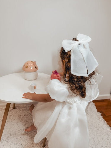 Amara Hair Clip - White - Flower Girl Dress - Aylu Bebe