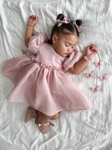 Amara Organza Flower Girl Dress (AB006) - Flower Girl Dress - Aylu Bebe