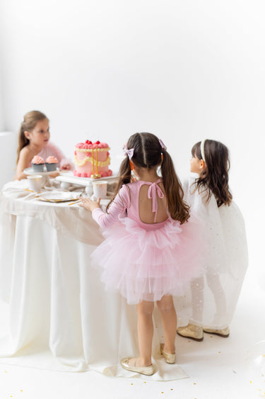 Bella backless Tutu - Pink - Flower Girl Dress - Aylu Bebe