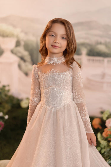 Belladore Lace Gown - AB3937 - Flower Girl Dress- Aylu Bebe