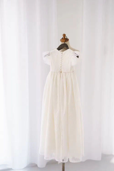 Celeste Heirloom Christening Gown for Girls (Baptism Outfit) – Made to Order (AB050) - Flower Girl Dress - Aylu Bebe