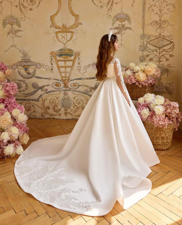 Celestine Grace Flower Girl Gown – Made to Order (AB3816) - Flower Girl Dress - Aylu Bebe