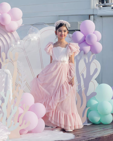 Coral Princess Dress - Spinkie - Flower Girl Dress - Aylu Bebe