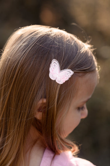 Double layer organza hair clip - Pink - Flower Girl Dress - Aylu Bebe