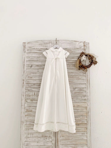 Elian Heirloom Christening Gown Set for Boys (Baptism Outfit) – Made to Order (AB020) - Flower Girl Dress - Aylu Bebe