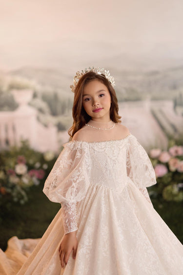 Élysée Lace Gown - AB3902 - Flower Girl Dress- Aylu Bebe