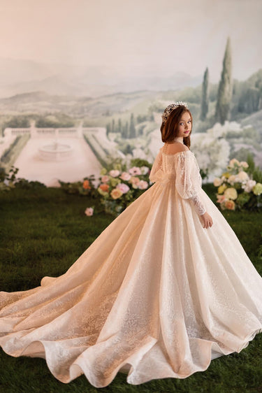 Élysée Lace Gown - AB3902 - Flower Girl Dress- Aylu Bebe
