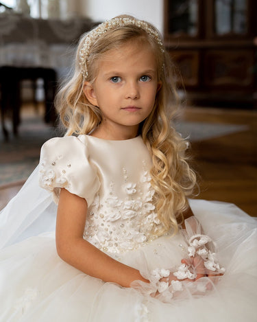 Elysia Handmade Flower Girl Dress – Made to Order - Flower Girl Dress - Aylu Bebe