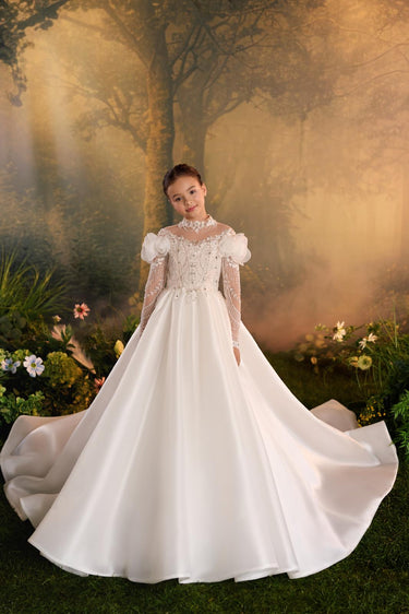 Emmeline Lace Gown - AB3922 - Flower Girl Dress- Aylu Bebe