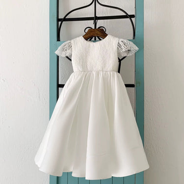 Evangeline Grace Christening Dress for Girls (Baptism Outfit) – Made to Order (AB033) - Flower Girl Dress - Aylu Bebe
