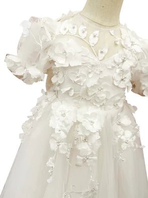 Florence by Mimi Miya couture - Ivory - Flower Girl Dress - Aylu Bebe