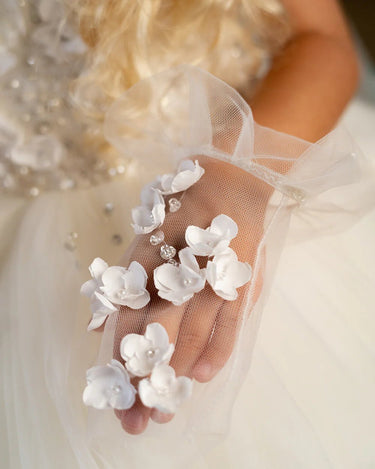 Handmade Gloves - Flower Girl Dress - Aylu Bebe