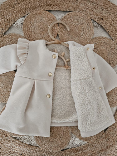 Lea Coat - Beige - Flower Girl Dress - Aylu Bebe