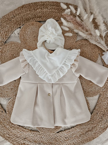 Lea Coat - Beige - Flower Girl Dress - Aylu Bebe