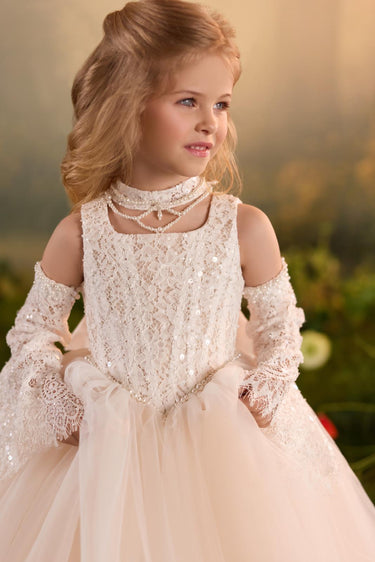 Lucienne Pearl Gown - AB3934 - Flower Girl Dress- Aylu Bebe
