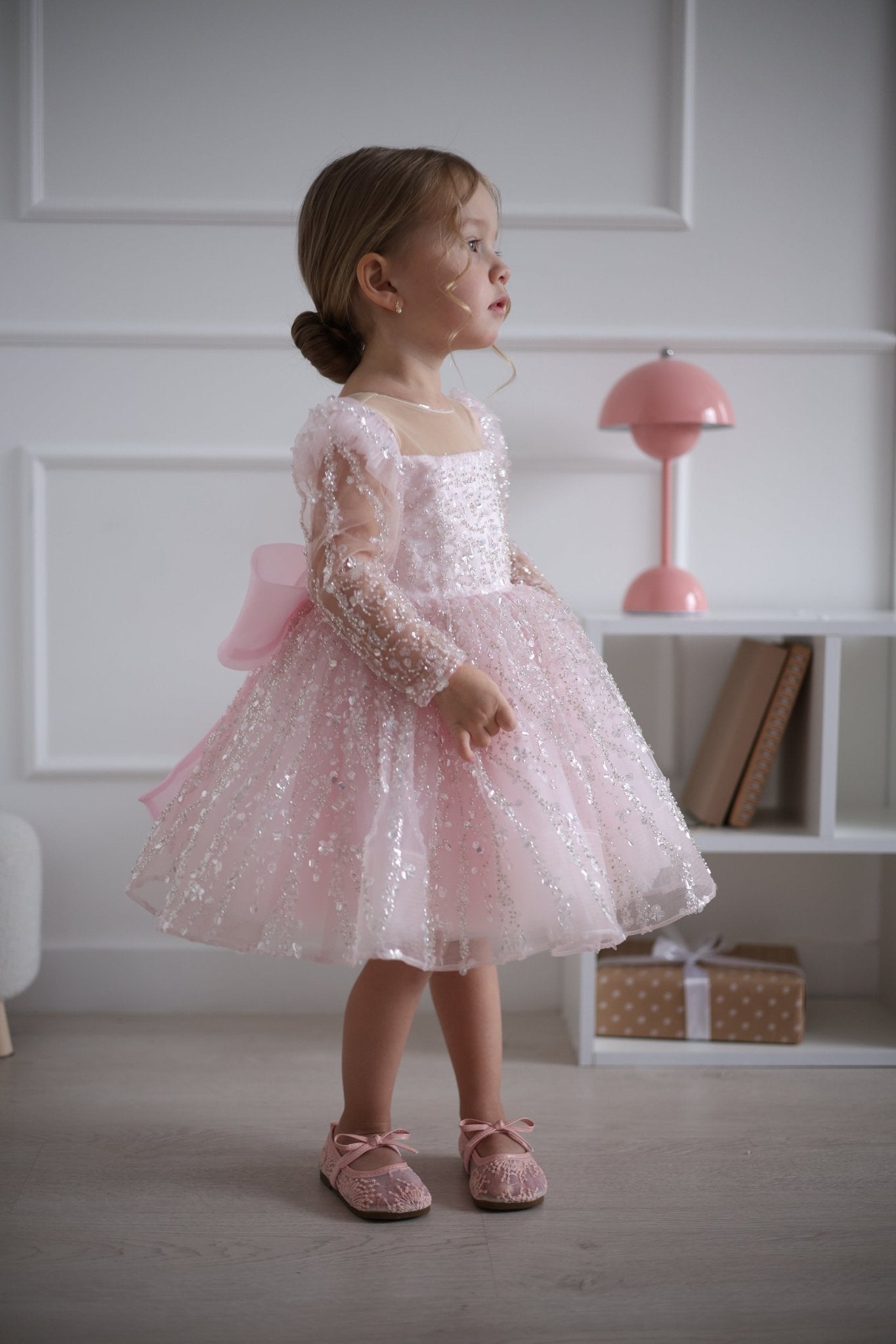 bebe sequin dress Luna Sequin Flower Girl dress | Luxury Sequin Tulle