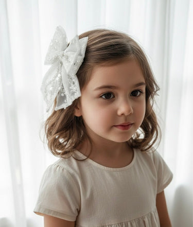 Luna Sequin Hair Clip - Flower Girl Dress - Aylu Bebe