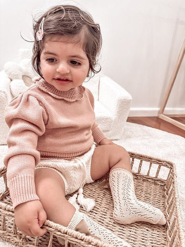 Mary Knit - Pink - Flower Girl Dress - Aylu Bebe