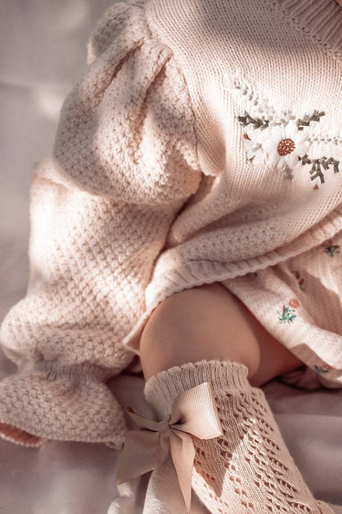 Mia Socks - Cream - Flower Girl Dress - Aylu Bebe