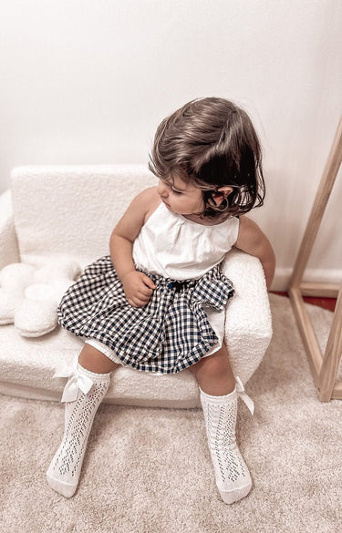 Mia Socks - White - Flower Girl Dress - Aylu Bebe