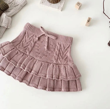 Milena knit skirt - Pink - Flower Girl Dress - Aylu Bebe