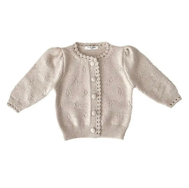 Mira knit cardigan - Beige - Flower Girl Dress - Aylu Bebe