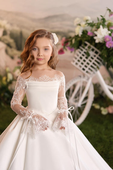 Mrosavelle Lace Gown - AB3919 - Flower Girl Dress- Aylu Bebe