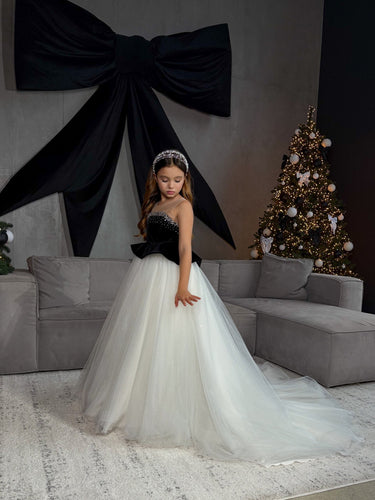 Noir Étoile Gown - AB3815 Made To Order - Flower Girl Dress - Aylu Bebe