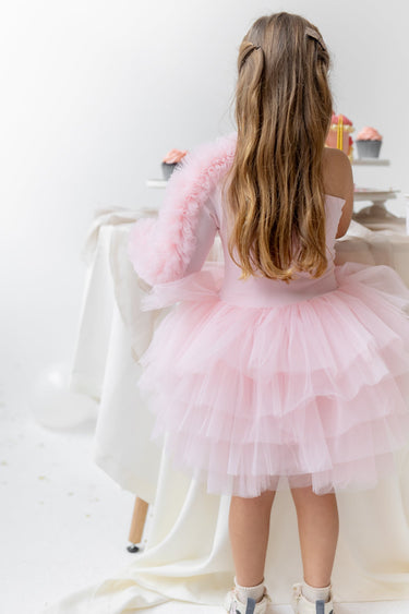 Off shoulder Tutu - Pink - Flower Girl Dress - Aylu Bebe