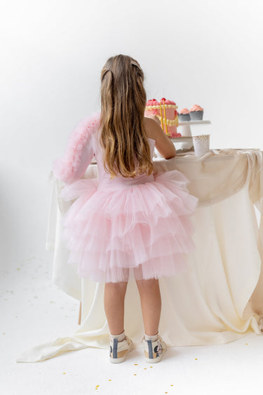 Off shoulder Tutu - Pink - Flower Girl Dress - Aylu Bebe