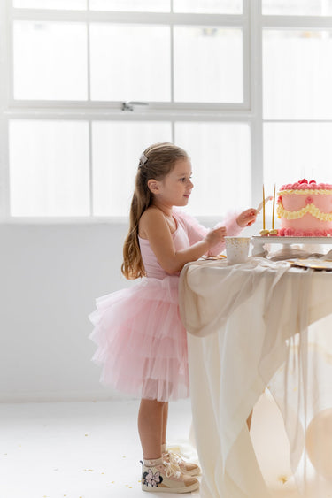 Off shoulder Tutu - Pink - Flower Girl Dress - Aylu Bebe