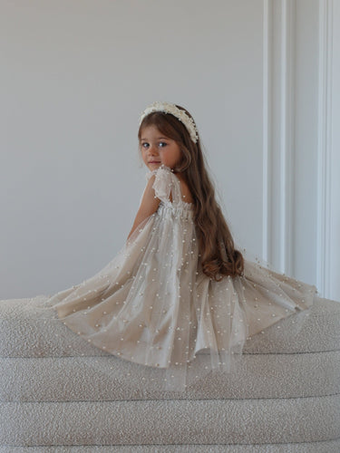 Pearl Dress - Made to Order - Flower Girl Dress - Aylu Bebe