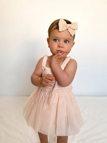 Smocked Romper - Flower Girl Dress - Aylu Bebe