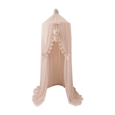 Spinkie Baby Dreamy Canopy + 1 Pom Garland + 1 Mini pom garland set - Champagne - Flower Girl Dress - Aylu Bebe
