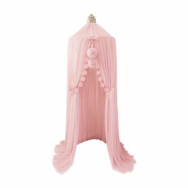 Spinkie Baby Dreamy Canopy + 1 Pom Garland + 1 Mini pom garland set - Light Pink - Flower Girl Dress - Aylu Bebe