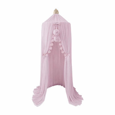 Spinkie Baby Dreamy Canopy + 1 Pom Garland + 1 Mini pom garland set - Orchid - Flower Girl Dress - Aylu Bebe
