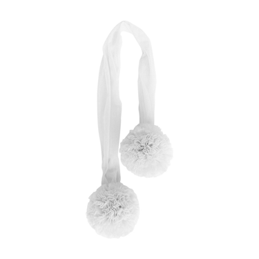 Spinkie Baby Dreamy Canopy + 1 Pom Garland + 1 Mini pom garland set - White - Flower Girl Dress - Aylu Bebe