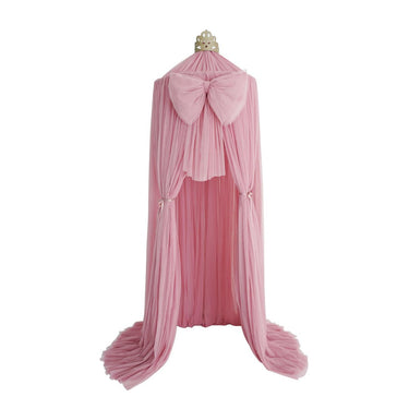 Spinkie Baby Dreamy Canopy + Big Bow Accent set with gold crown - Blush - Flower Girl Dress - Aylu Bebe
