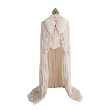 Spinkie Baby Dreamy Canopy + Big Bow Accent set with gold crown - Cream - Flower Girl Dress - Aylu Bebe