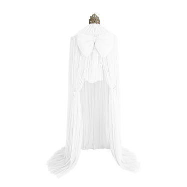 Spinkie Baby Dreamy Canopy + Big Bow Accent set with gold crown - White - Flower Girl Dress - Aylu Bebe