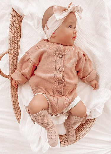 Stella Knit Set - Flower Girl Dress - Aylu Bebe
