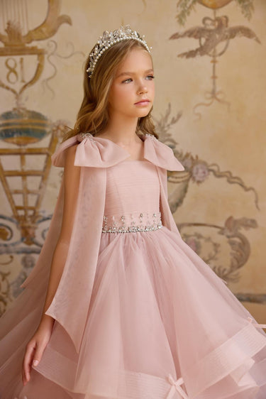 The Celestia handmade Pearl Crown - Flower Girl Dress - Aylu Bebe