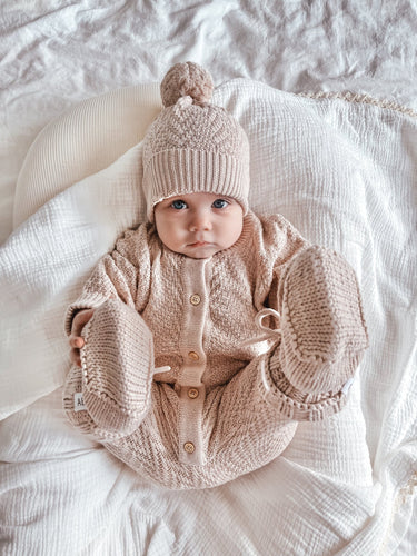 The cosy knit overalls - Flower Girl Dress - Aylu Bebe