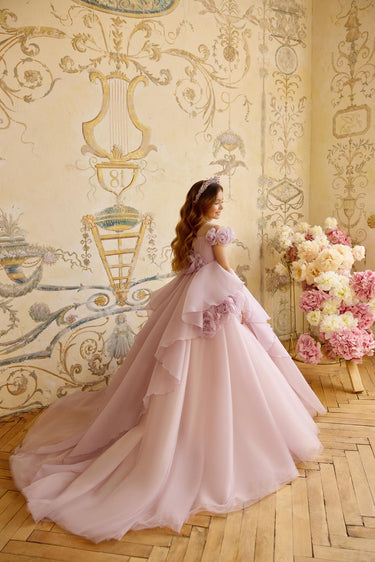 The Royalty Gown - Pink Flower Girl Dress AB3812 | Luxury Kids Couture by Aylu Bebe - Flower Girl Dress - Aylu Bebe