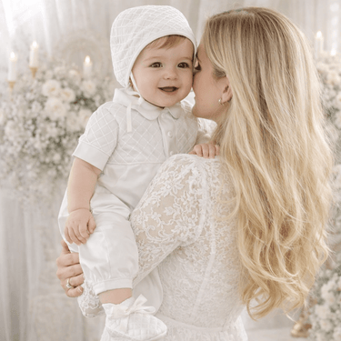 Theo Heirloom Christening Outfit for Boys (Baptism Outfit) – Made to Order (AB030) - Flower Girl Dress - Aylu Bebe