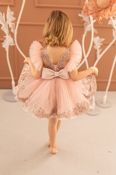 V Shaped Naya Dress - Made to Order - Flower Girl Dress - Aylu Bebe