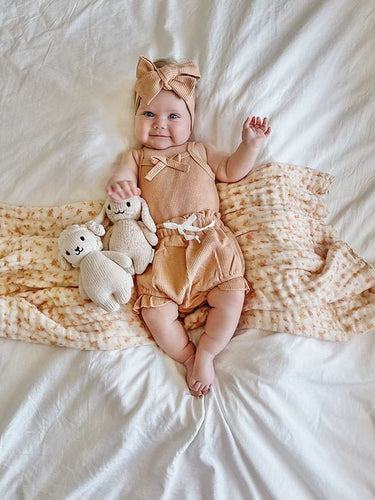 Waffle Set - Beige - Flower Girl Dress - Aylu Bebe