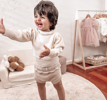 Ari Knit Bloomers - Beige